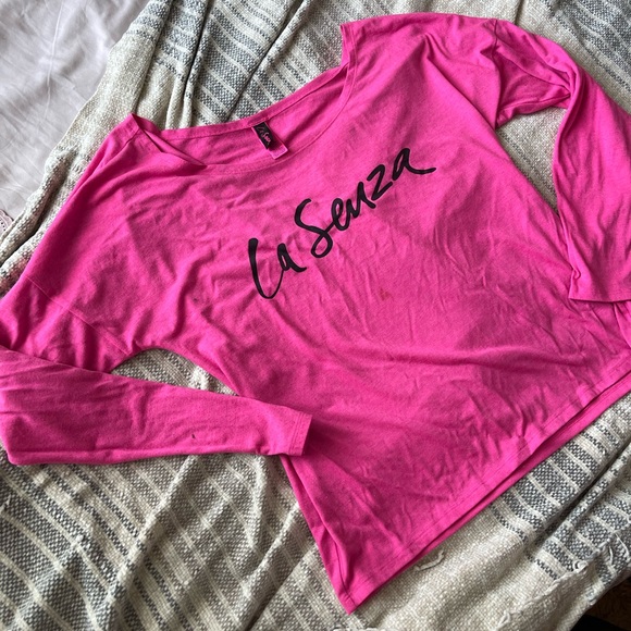 SOLD-Hot Pink Off the shoulder La Senza Longsleeve - Picture 7 of 7